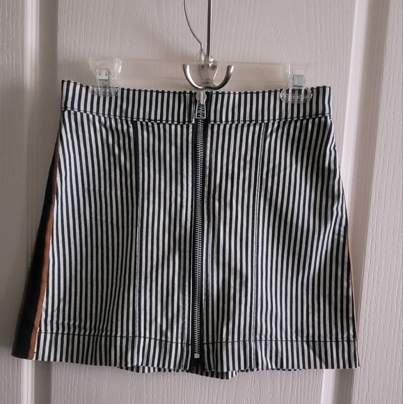 Veronica Beard Ava mini skirt striped navy/white 4